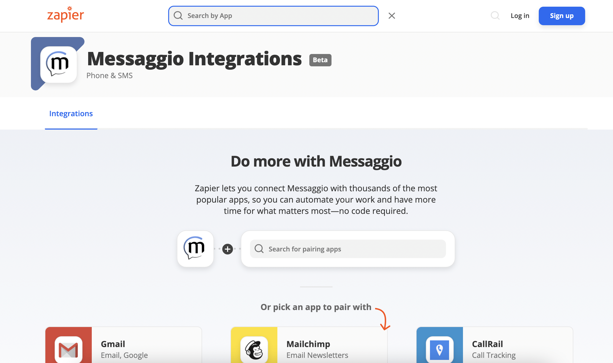 Integrations with Messaggio in Zapier