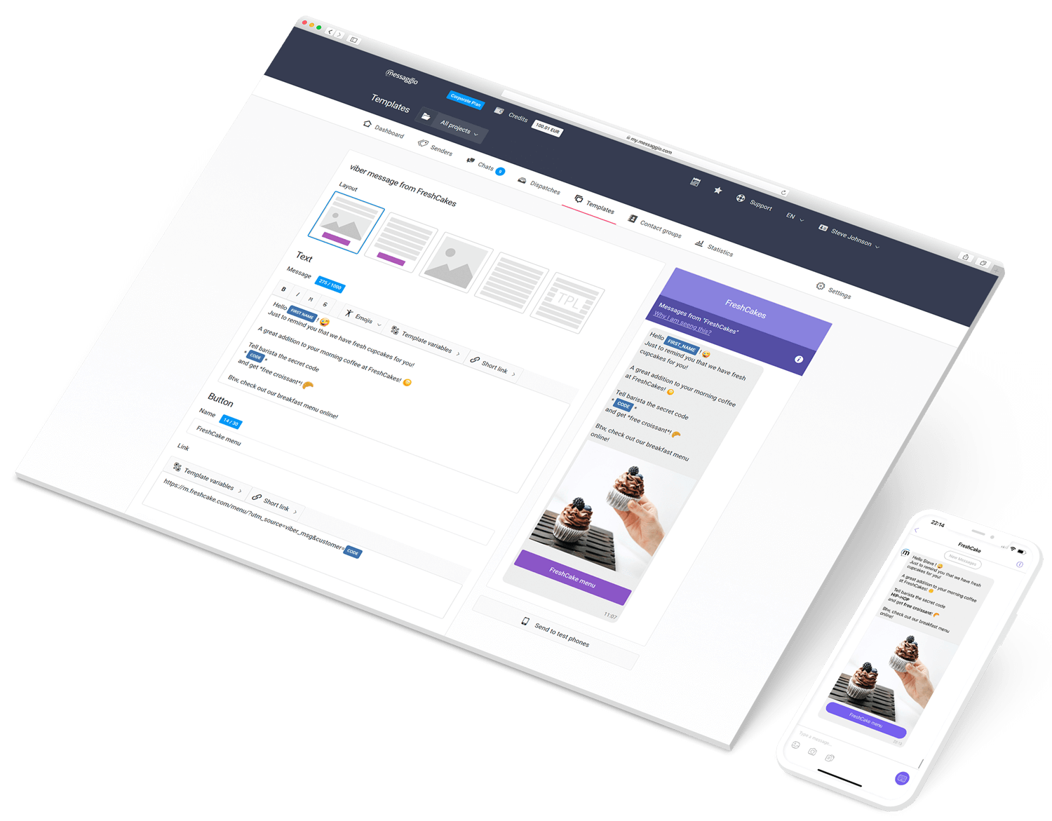 Viber business messaging (Messaggio)