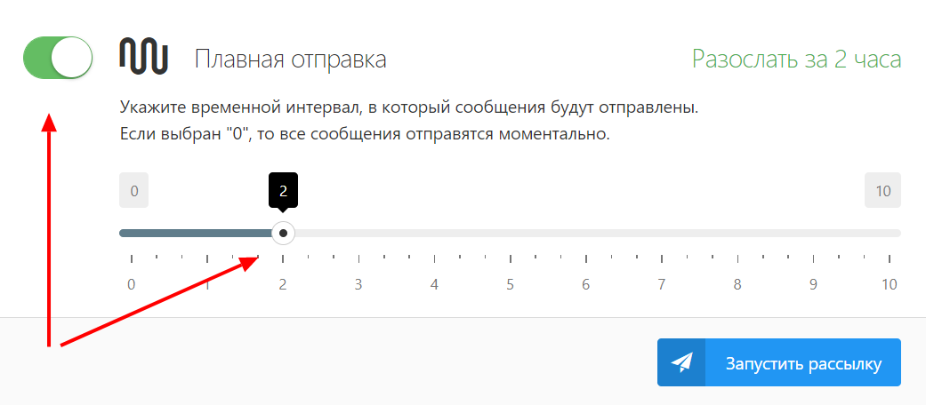 Плавная отправка